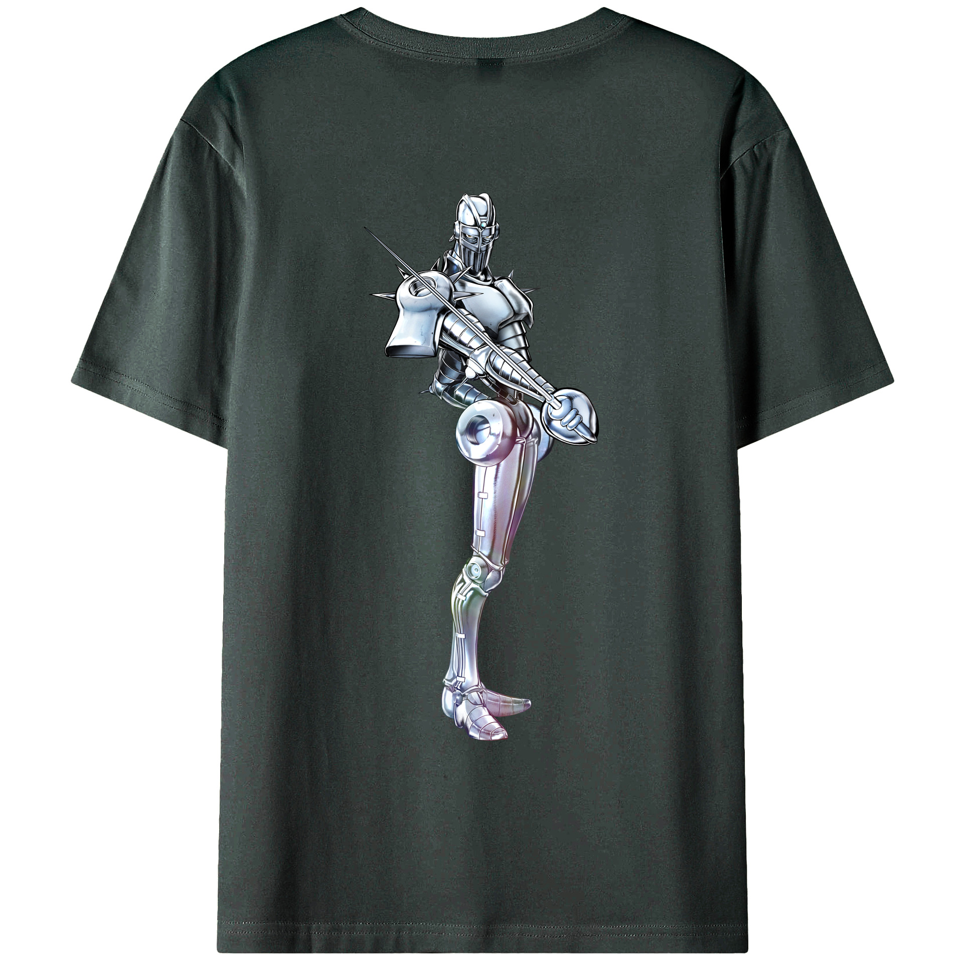 （画像用） ジョジョの奇妙な冒険 ジャン＝ピエール?ポルナレフ JoJo's Bizarre Adventure Jan Pierre Polnareff 綿100％ メンズ半袖Tシャツ（バックプリント） 通気性